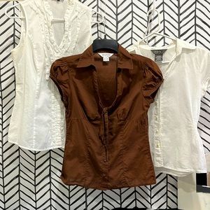 Lot - 3 Tops 100% Cotton Lightweight Tops, Sizes Vary. Sold as Lot.